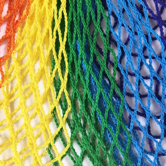 UNIQUE RAINBOW Mesh Cotton Tote - Picture 3 of 9